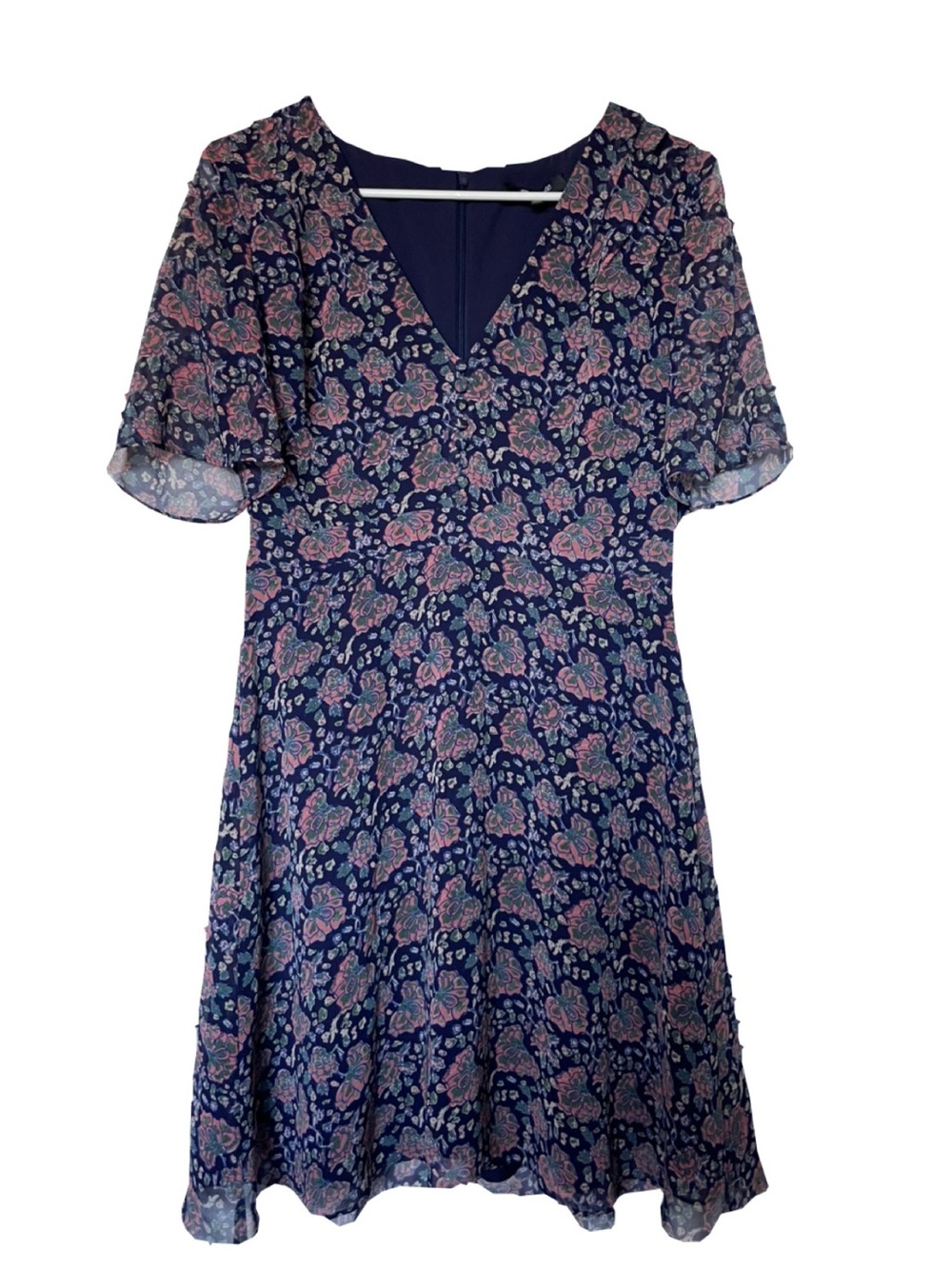 NWOT - Madewell Orchard Flutter-Sleeve Dress in Fan Floral Mix Mini - Dreamy! - Picture 5 of 9